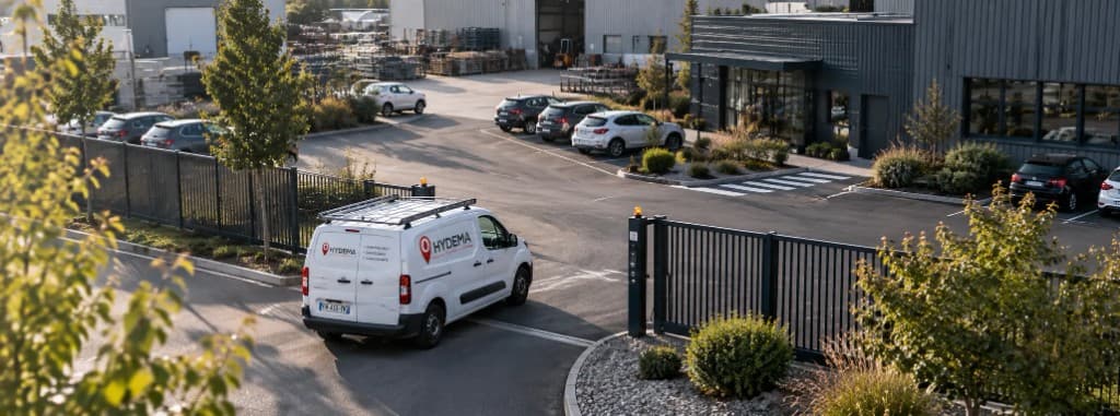 Camionnette HYDEMA devant les locaux